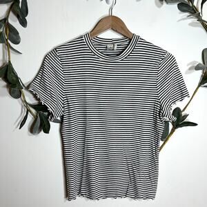 Black and White Striped Tee